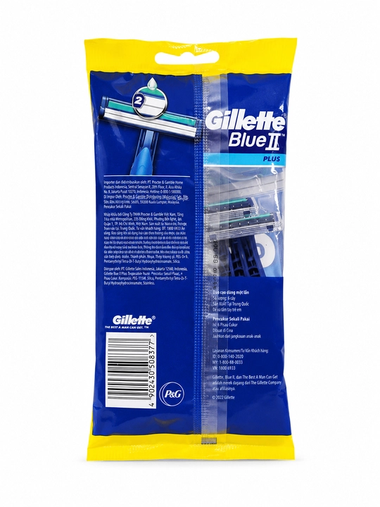 Gillette Blue II Plus Одноразовые Бритвы для Бритья, 5+1 шт