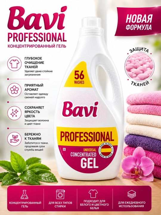 BAVI universal konsentrlangan kir yuvish geli - 