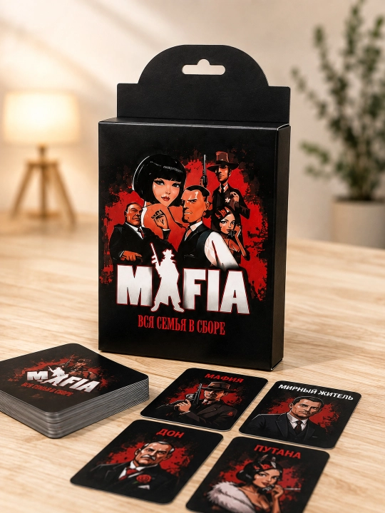 UNO + МАФИЯ — 2 популярные карточные игры в одном наборе - 