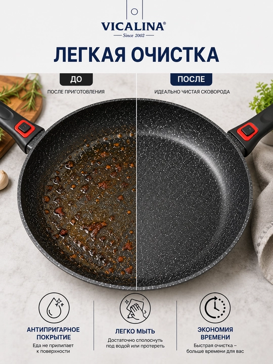 Tuxum va quymoqlar uchun 3 qismli, kuydirmaydigan, nonushta uchun 3 ta 1 da tova