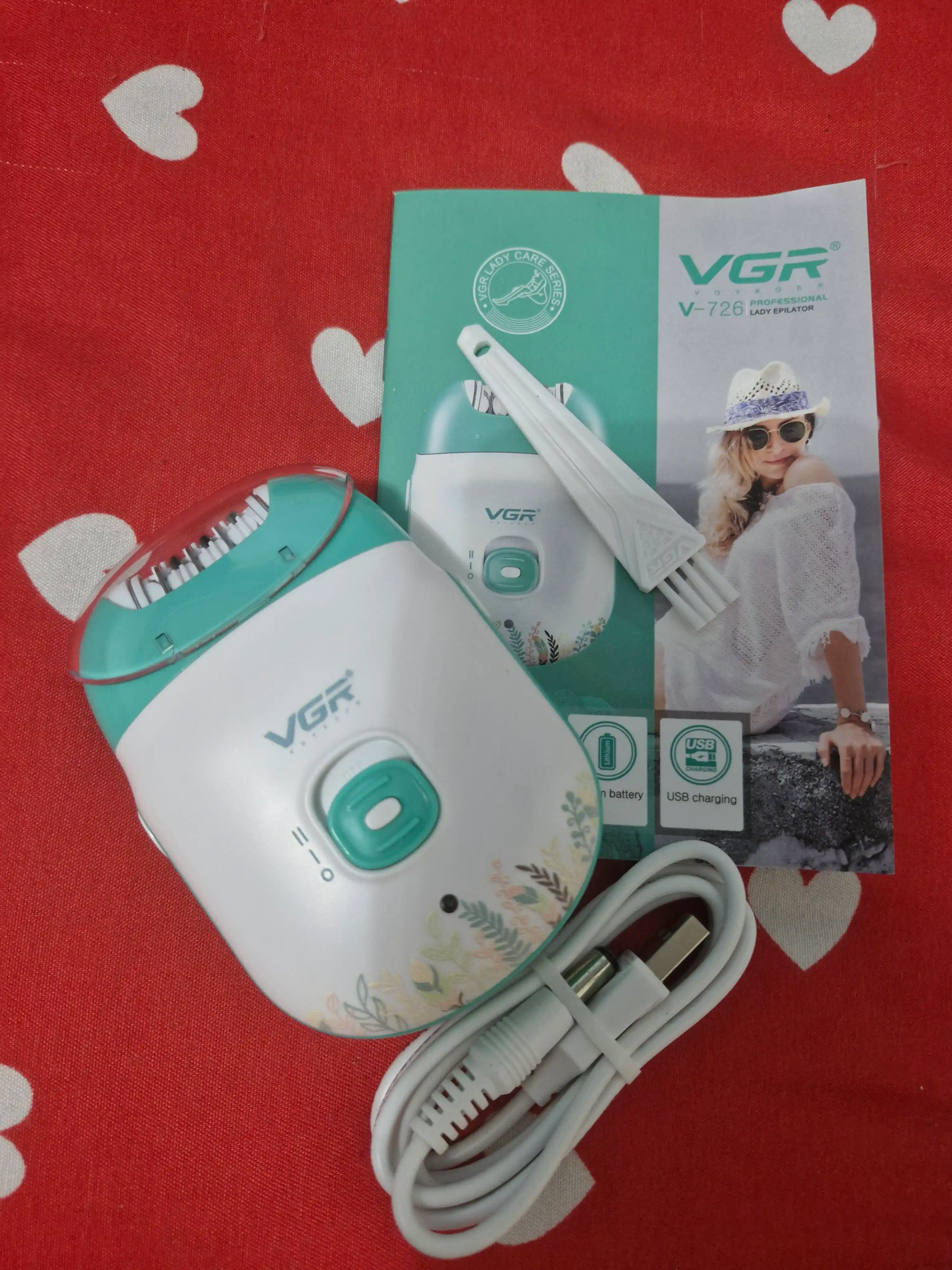Ayollar uchun simsiz epilyator "VGR V - 705 / V - 726 / V - 728", tana depilyatori