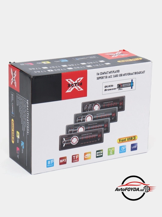 Автомагнитола Bluetooth MP3 WMA FM радио 2 USB AUX TF MicroSD плеер
