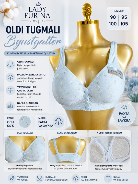 Ayollar uchun tugmali siynaband - 