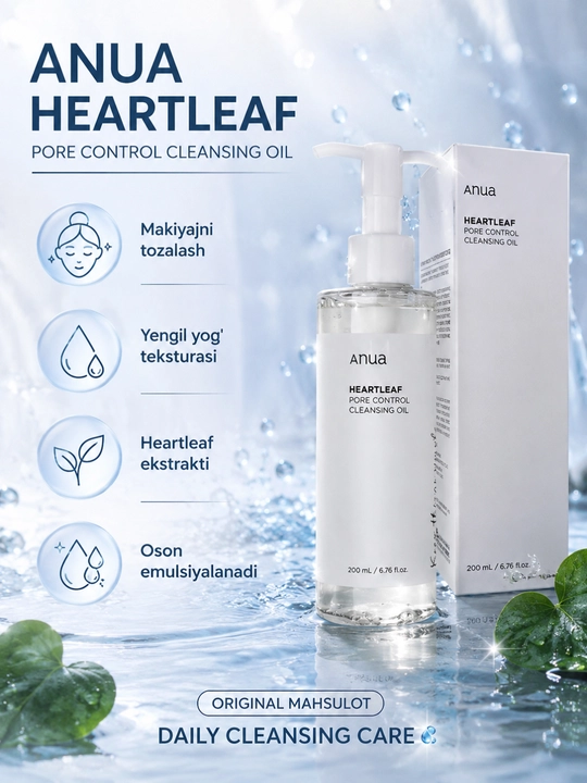 Anua heartleaf Очищающее масло гидрофильное масло для очистки глубоких пор, 200 мл