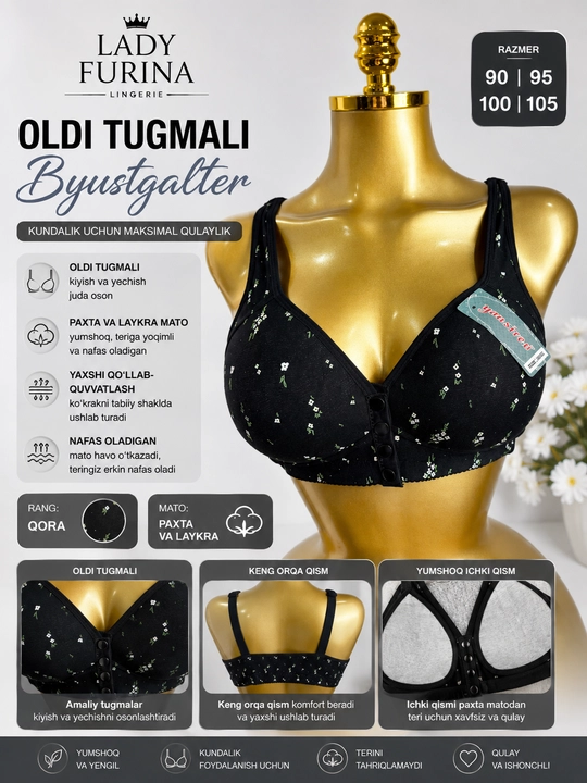 Ayollar uchun tugmali siynaband - 