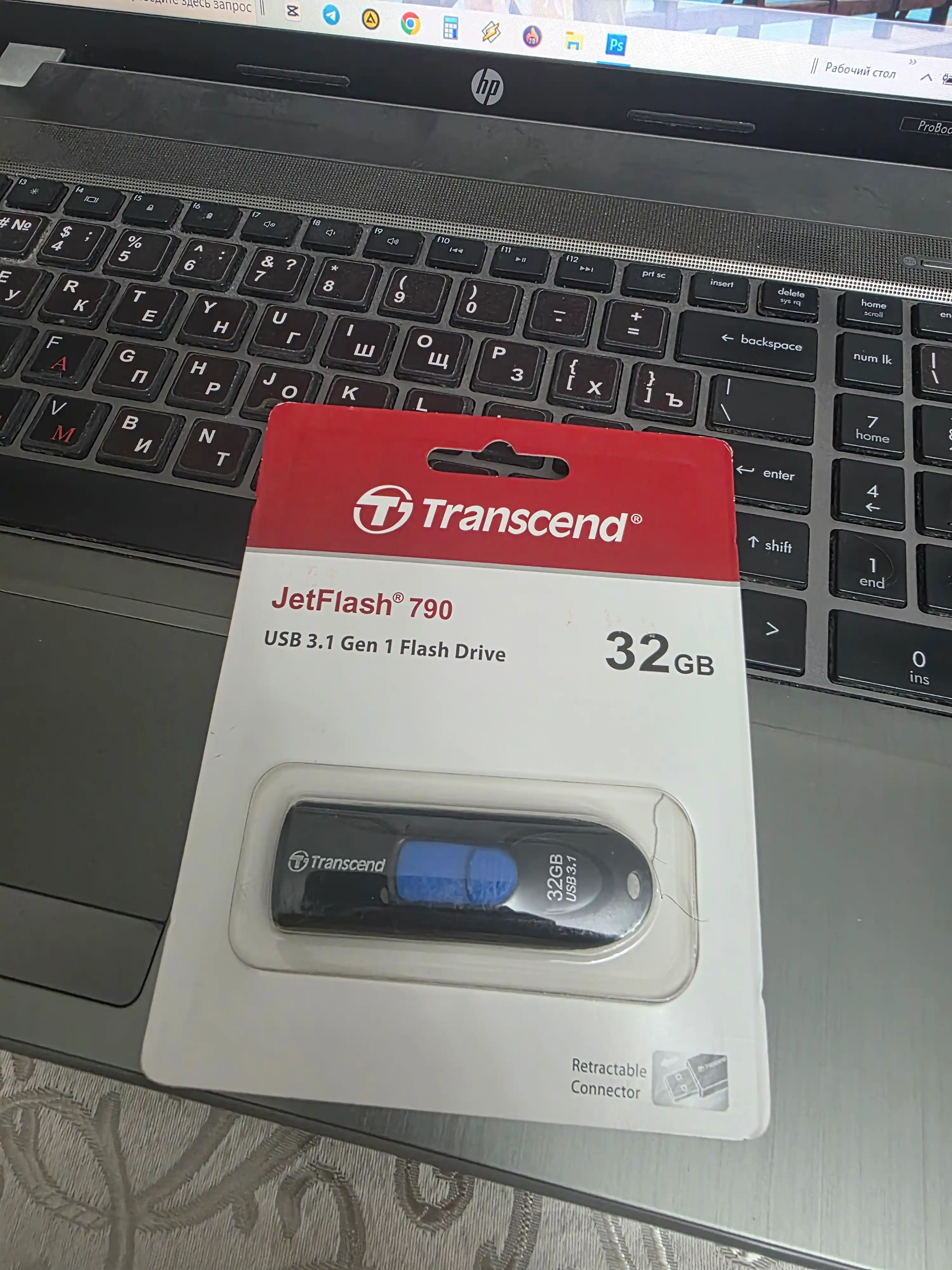 USB-флешка Transcend, разъемы USB-A и USB-C, 8/16/32/64/128 ГБ
