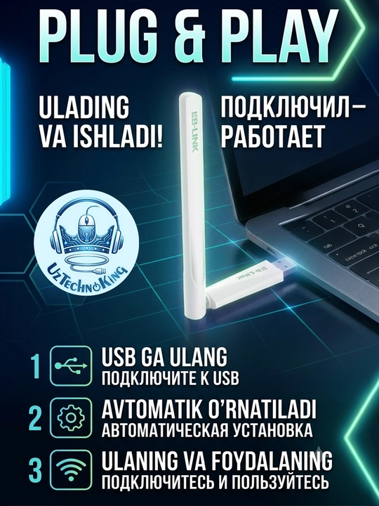 LB-LINK AC650 – 2x diapazonli adapter 650 Mbit/s