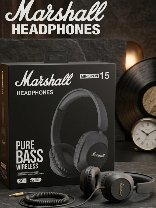Marshall Minor XVI 15 simsiz Bluetooth quloqchini, Pure Bass, 50 soat ishlash vaqti - 