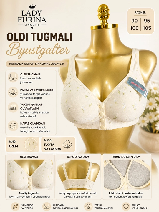 Ayollar uchun tugmali siynaband - 