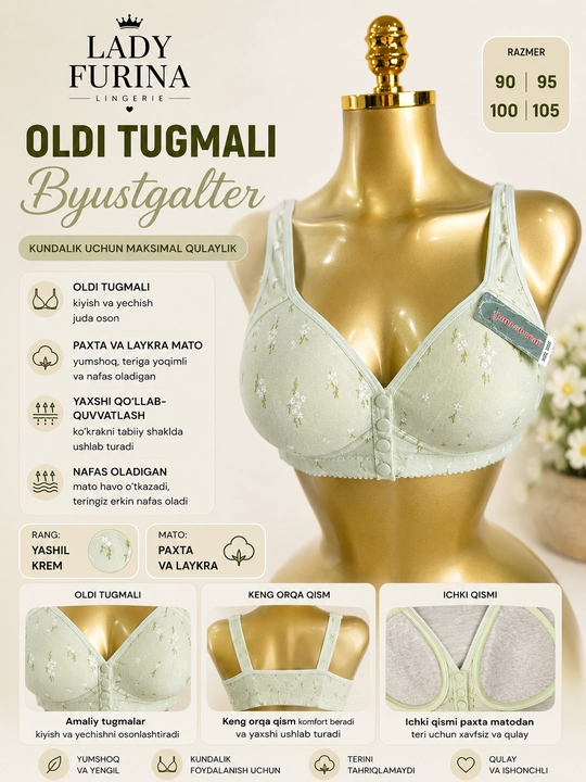 Ayollar uchun tugmali siynaband - 
