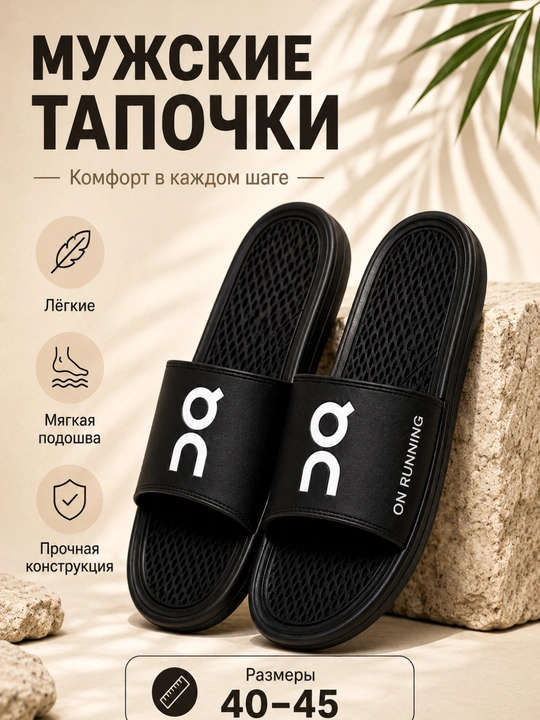 Erkaklar uchun yozgi shippak, yengil kundalik shippak, 40–45 - 