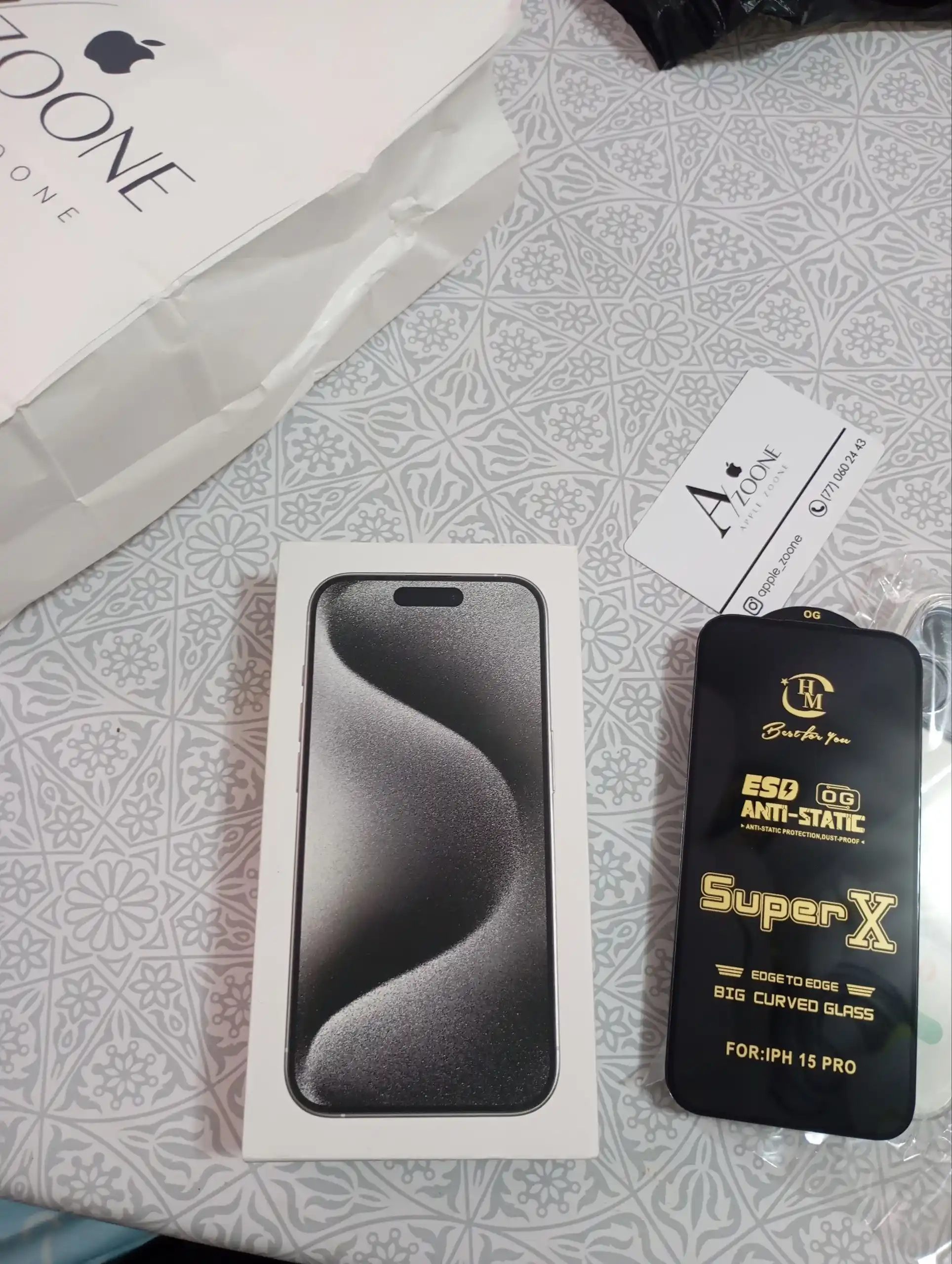 Смартфон iPhone 15 Pro/ProMax, 128/256 GB, SIM+ESIM, чехол+стеклов подарок