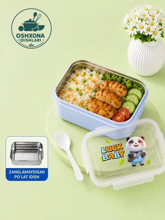 Tushlik qutisi, maktab taomlari uchun konteyner, ovqat tashish uchun konteyner, lunchbox