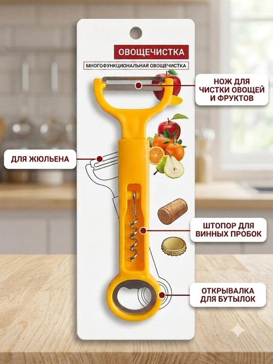 8 in 1 universal sabzavot va meva tozalagich — oshxona uchun multifunctional peeler - 