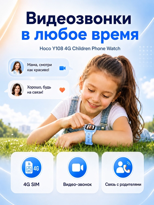 Детские смарт-часы HOCO Y106 / Y108 Kids