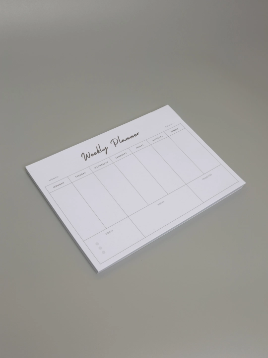 Бумага для заметок, отрывные листы для заметок Weekly Planner, 100 листов, размер А4