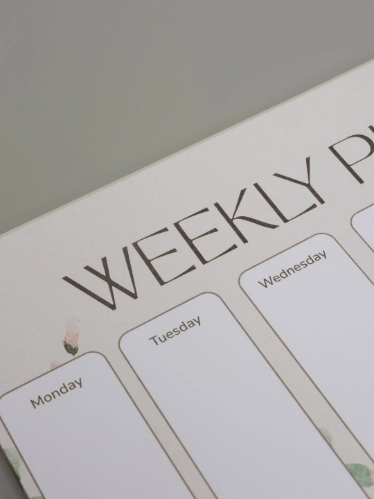 Бумага для заметок, отрывные листы для заметок Weekly Planner, 100 листов, размер А4