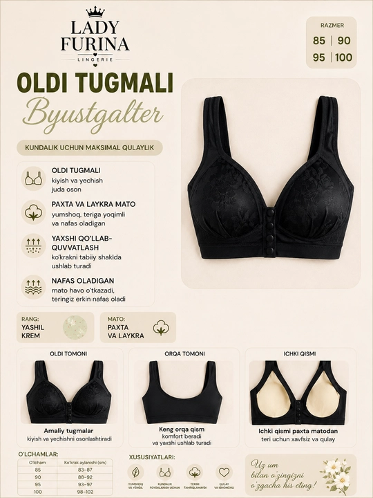 Ayollar uchun tugmali siynaband - 
