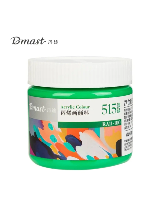 Akril bo‘yoq, 100 ml li idish (515 Och yashil) Dmast Deli RA11-100-515