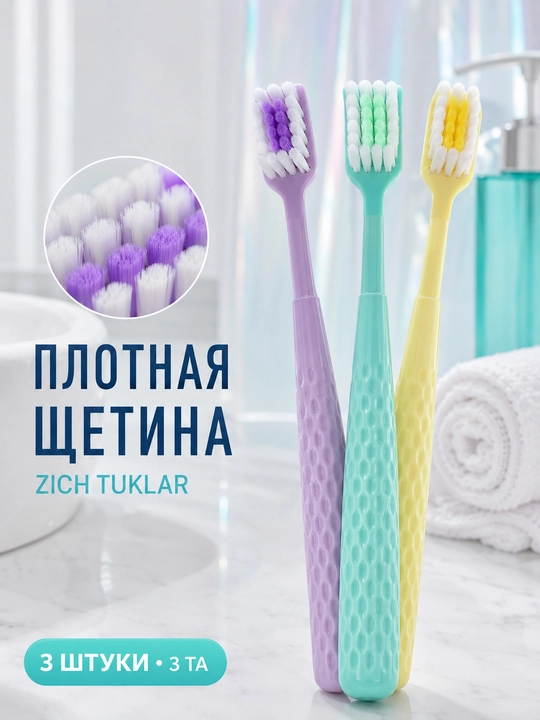 Зубные щётки LÄTT LIV, ручные, с мягкой или густой щетиной, набор 1–18 шт