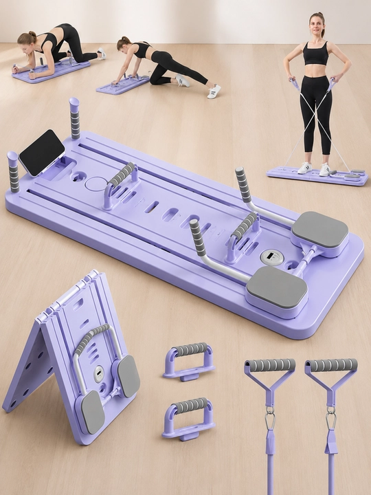 Доска для пилатеса Reformer, складной домашний тренажёр 5 в 1 - 