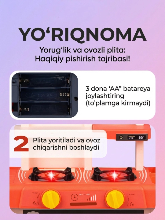 Игрушечная кухня, магазин фастфуда и десертов FIDGO, игровые наборы
