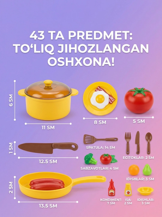 Игрушечная кухня, магазин фастфуда и десертов FIDGO, игровые наборы