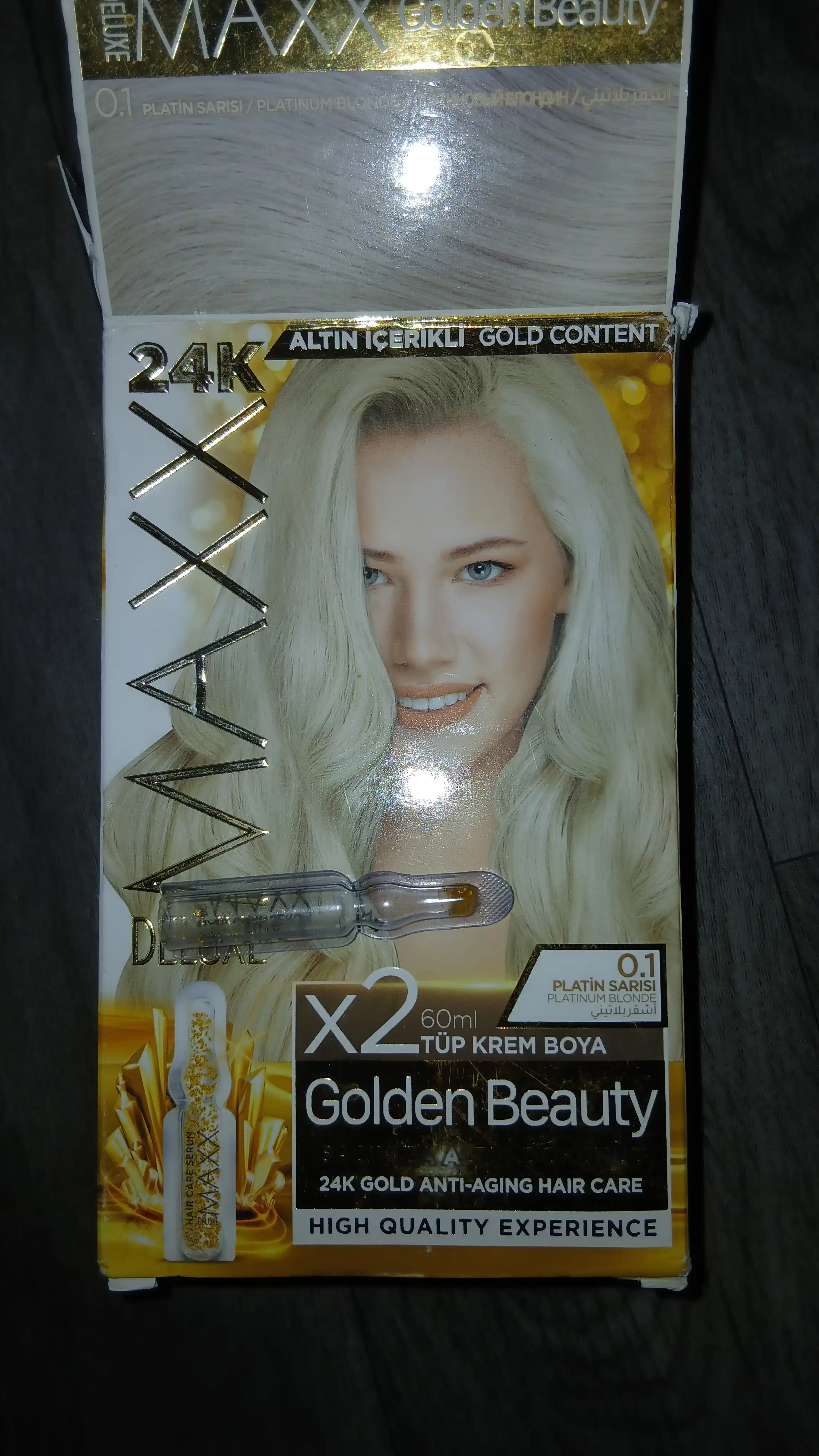 Крем-краска, набор для окрашивания волос, Maxx Deluxe Gold
