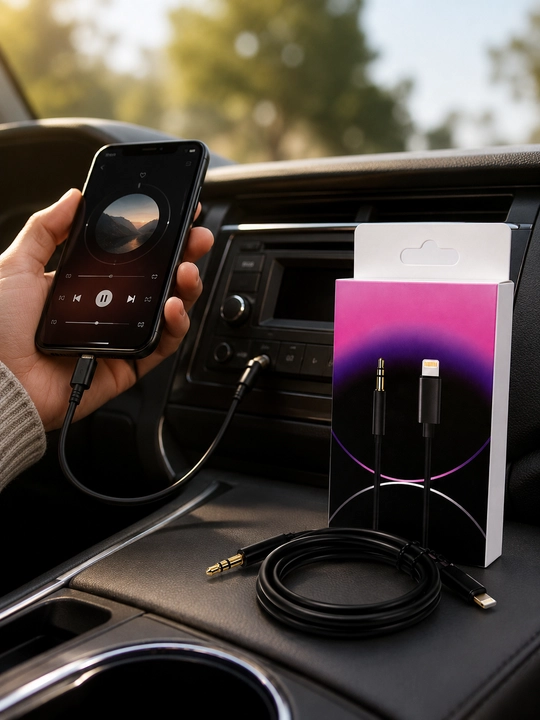 H-023 Lightning audio kabeli - 3,5 mm AUX, iPhone uchun audio kabel