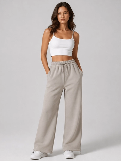 Женские трикотажные полуспортивные брюки, размеры: S, M, L, XL - 