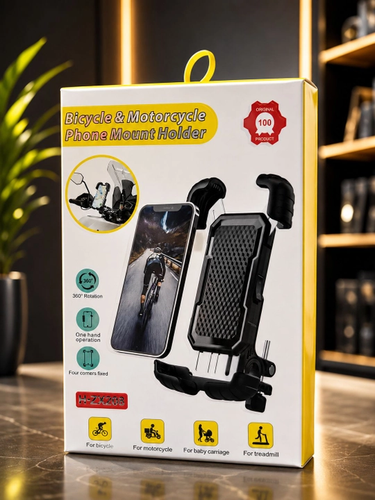 Velosiped va samokat uchun telefon uchun ushlagich, universal Scooter phone holder 360°
