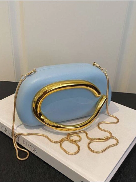 Premium Elegant Golden Handle Mini Bag – ZARA zamonaviy ayollar sumkasi - 