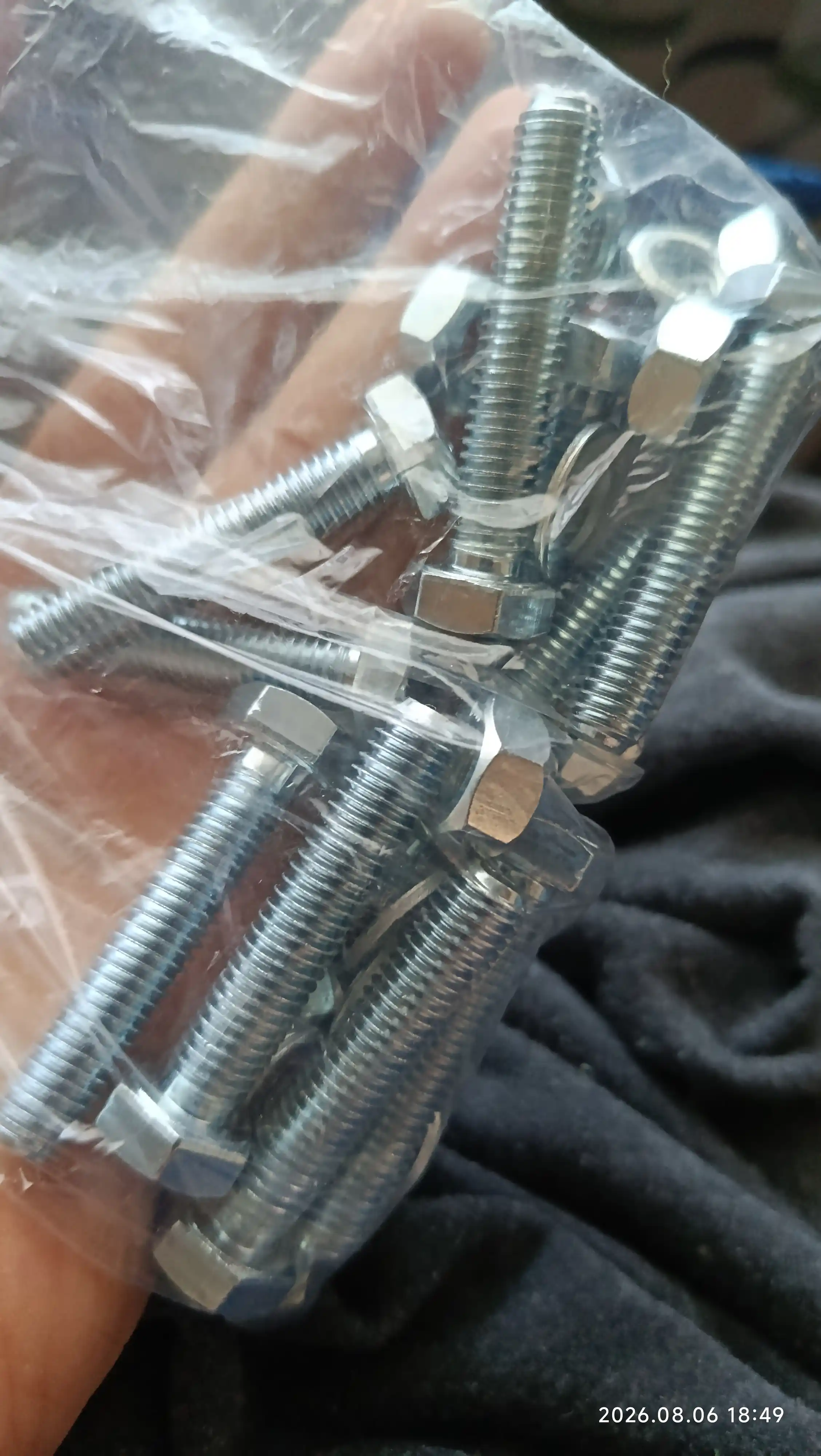 Sinklangan bolt, GOST, yong'oq va yuvish bilan, diametri 8 mm, 10 dona РМЗ
