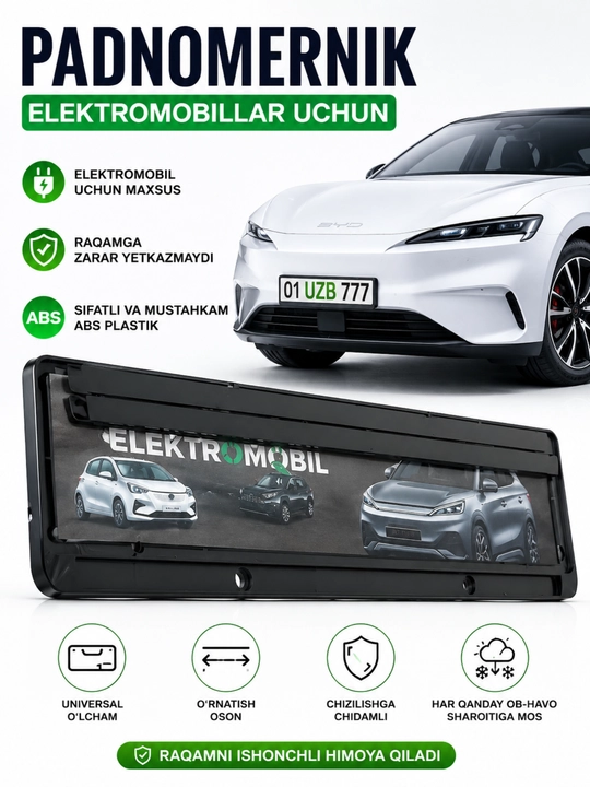 Podnomernik avtomobillar uchun UZB - 