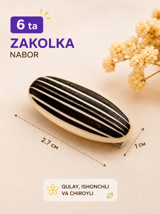 Mini zakolkalar to‘plami 6 dona qizlar uchun soch qisqichi bolalar aksessuari