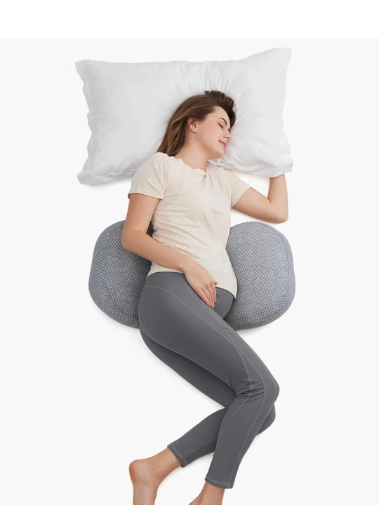 Momcozy W-Shape homiladorlar yostig‘i, qorin, bel va son uchun, sozlanadigan - 
