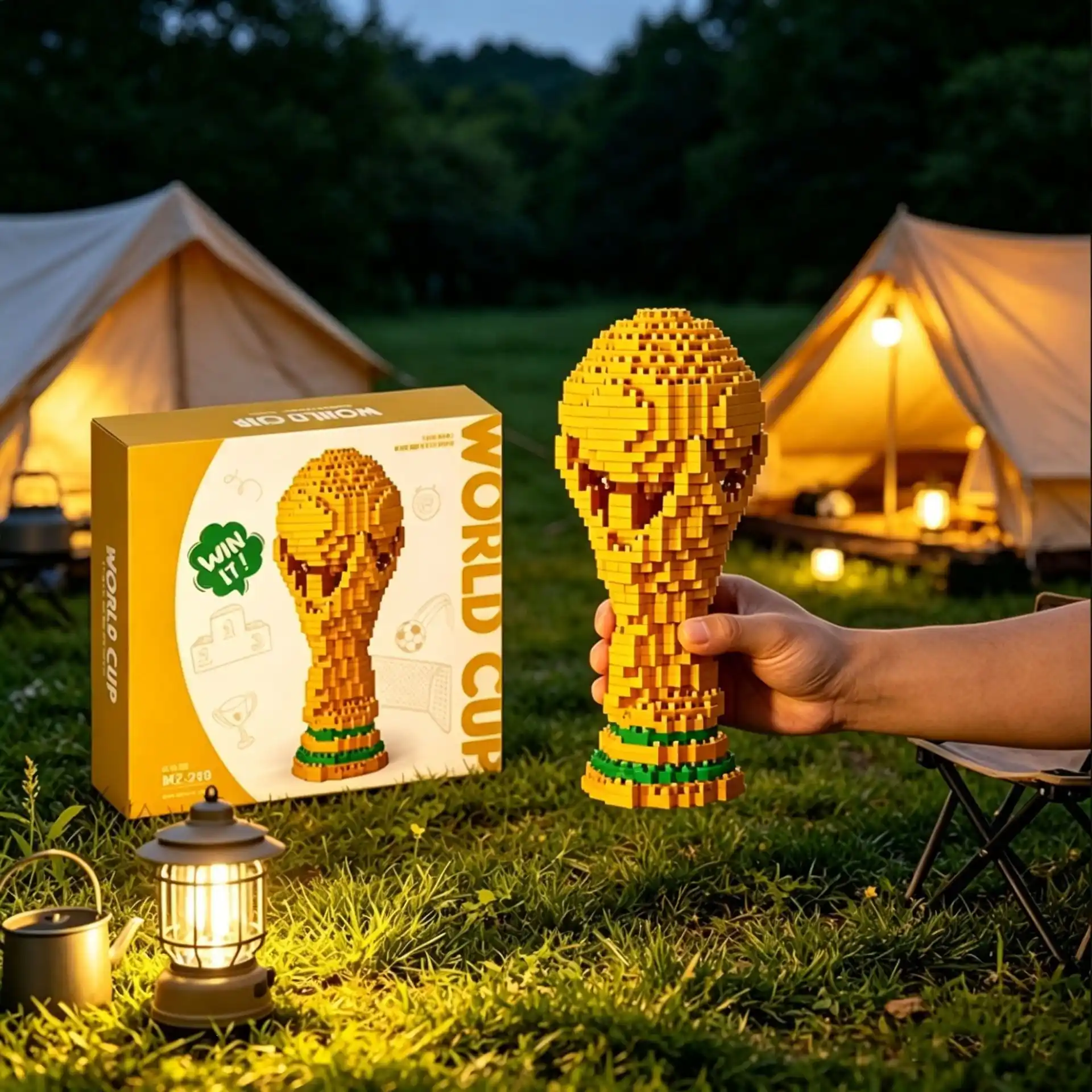 Konstruktor lego bolalar va kattalar uchun, 1000+ qismlar to'plami, o'yinchoq,FIFA futbol