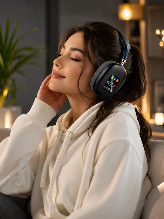 Simsiz quloqchinlar Ekranli — Bluetooth, AUX, kuchli bass va Vt quvvatli sifatli model