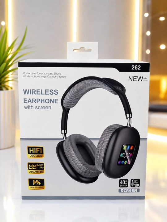 Simsiz quloqchinlar Ekranli — Bluetooth, AUX, kuchli bass va Vt quvvatli sifatli model