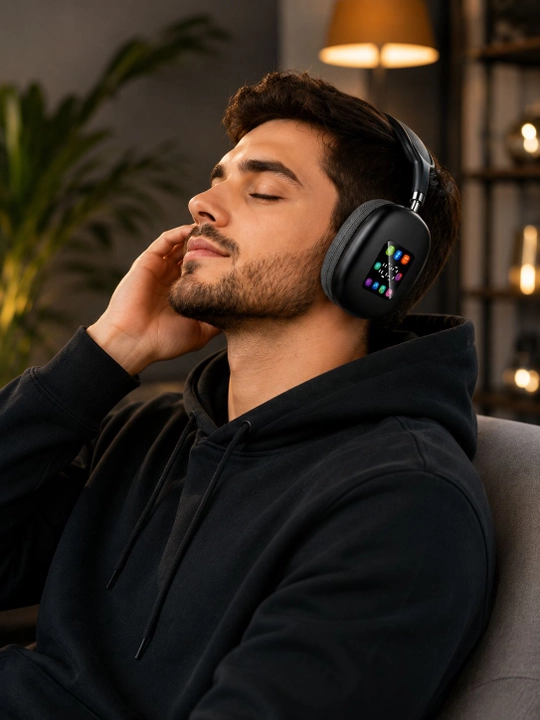 Simsiz quloqchinlar Ekranli — Bluetooth, AUX, kuchli bass va Vt quvvatli sifatli model