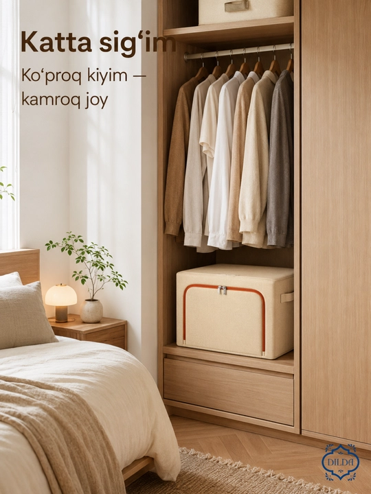 Коробка органайзер, для хранения вещей и одежды, с двумя отверстиями, 24, 66, 80, 100 литр