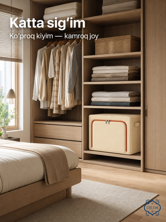 Коробка органайзер, для хранения вещей и одежды, с двумя отверстиями, 24, 66, 80, 100 литр