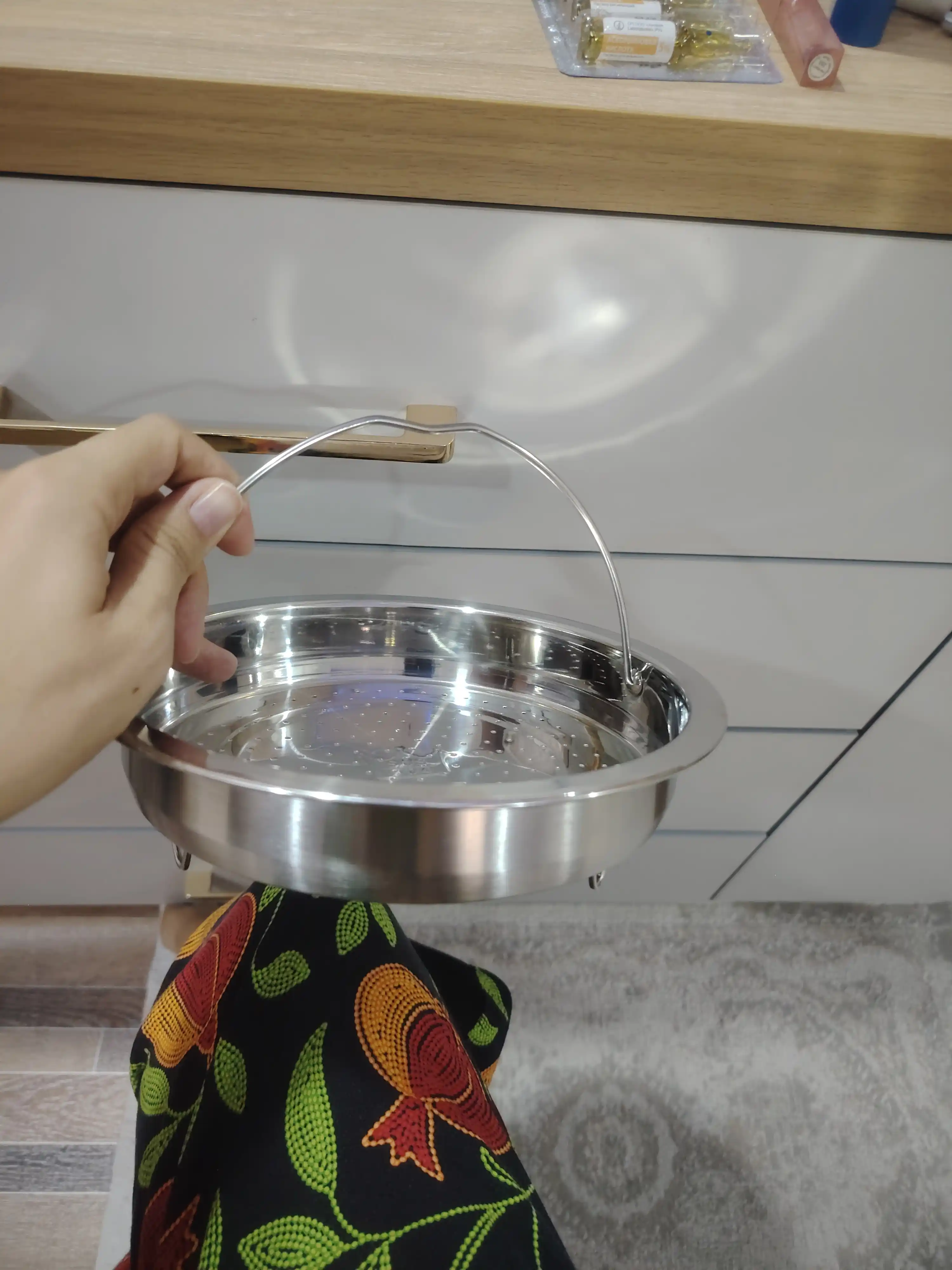 Пароварка-решетка для дома из нержавеющей стали,корзина для приготовления на пару с ручкой