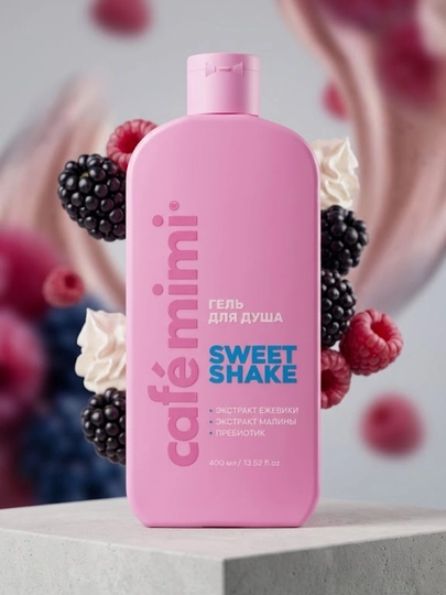 Mevali dush geli Cafe Mimi, prebiotik va ekstraktlar bilan, 400 ml - 