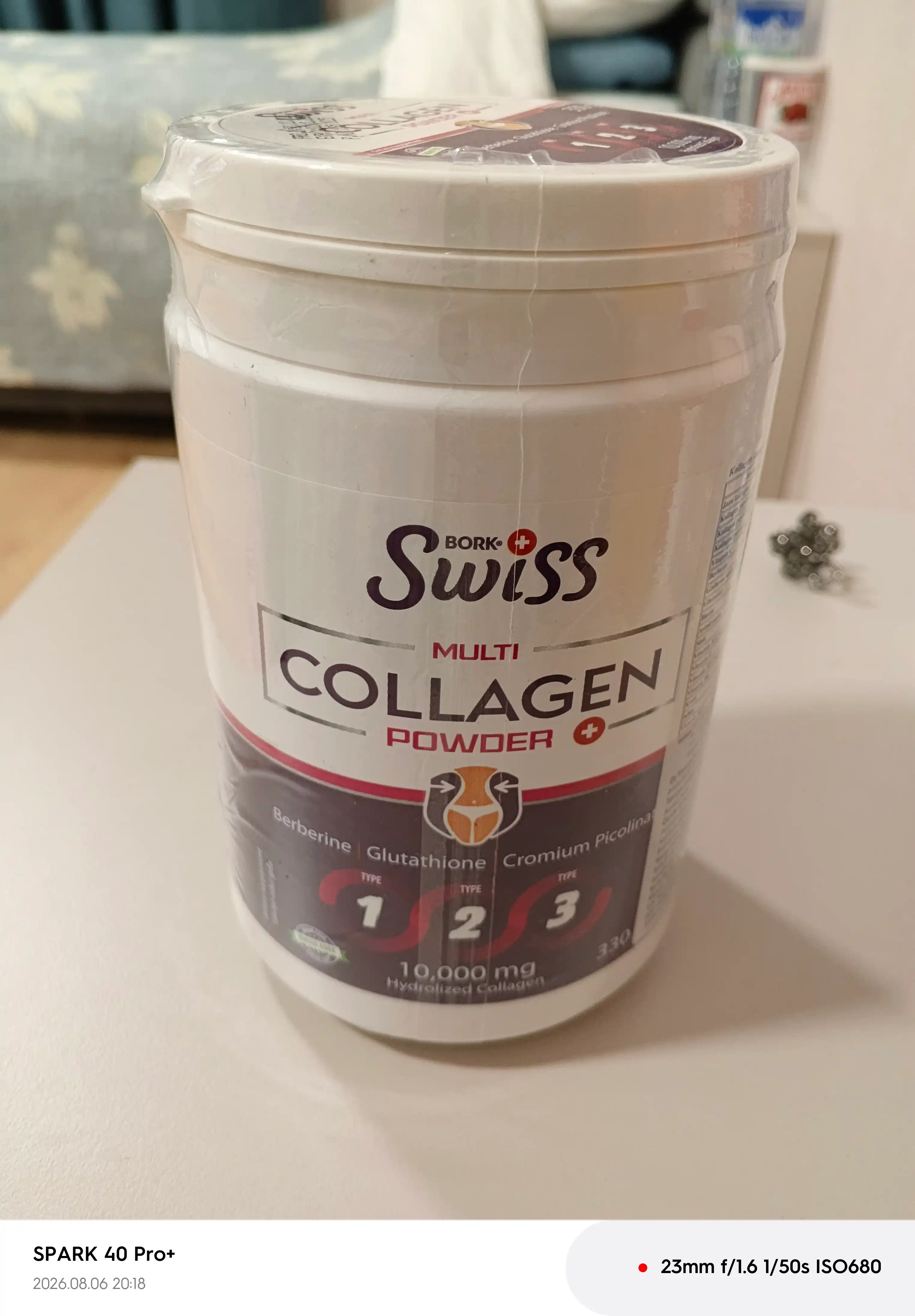 Multi kollagen kuchi I, II, III turlar, SWISS BORK, peptidli, 330 g