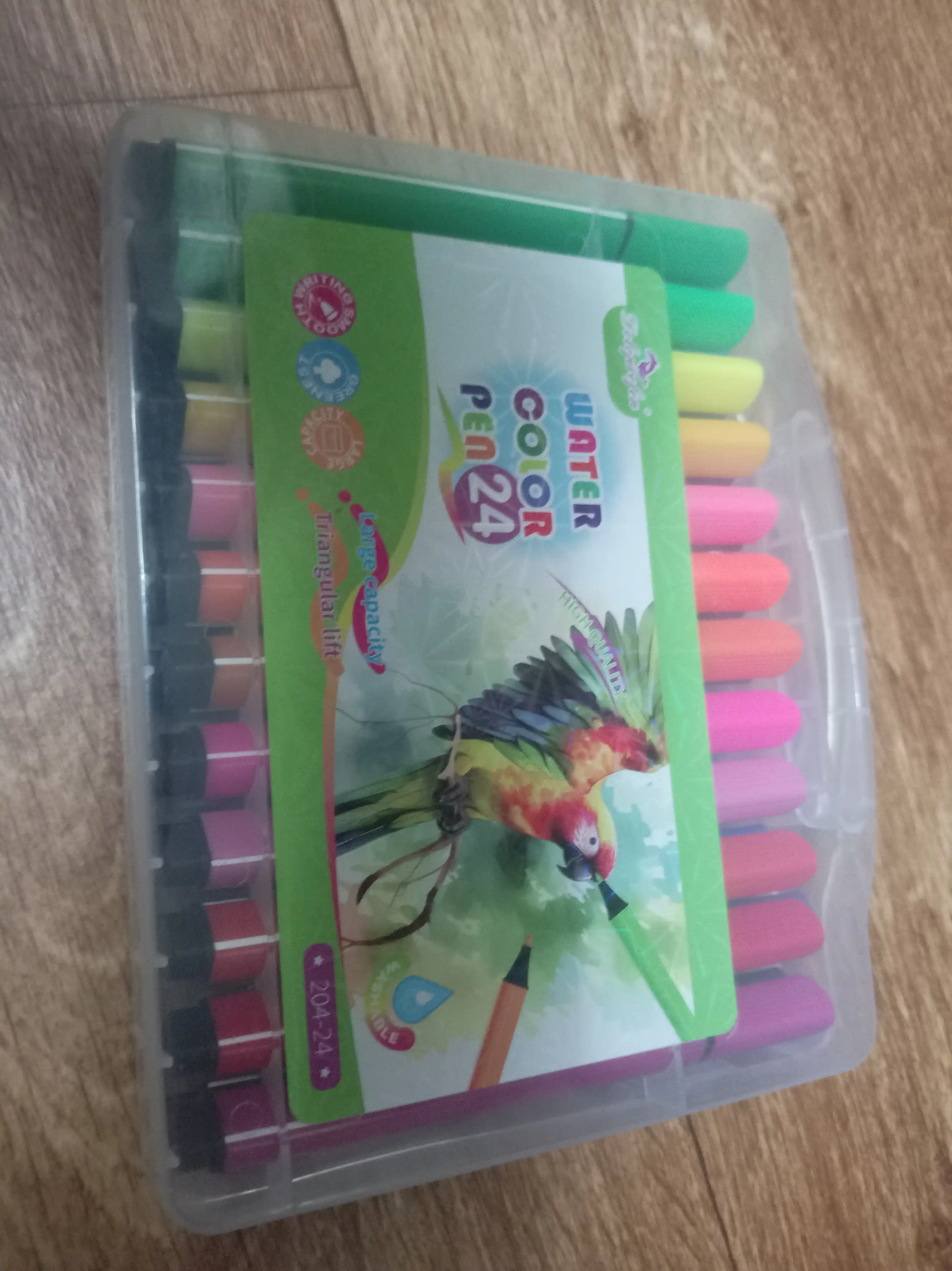 Qutidagi flomasterlar to‘plami, 12 dona, 18 dona, 24 dona