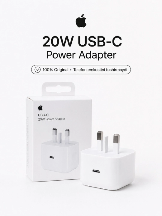 Apple Original 20W USB-C Power Adapter (3 Pin)  до iPhone 14 Pro Max - 