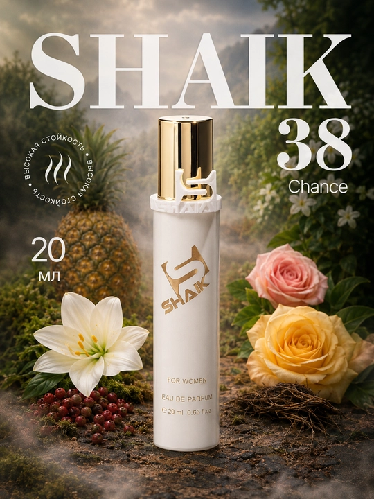 Parfyumlangan suv SHAIK 38, Chanel Chance Eau de, ayollar uchun, 10, 20, 25, 50, 100 ml