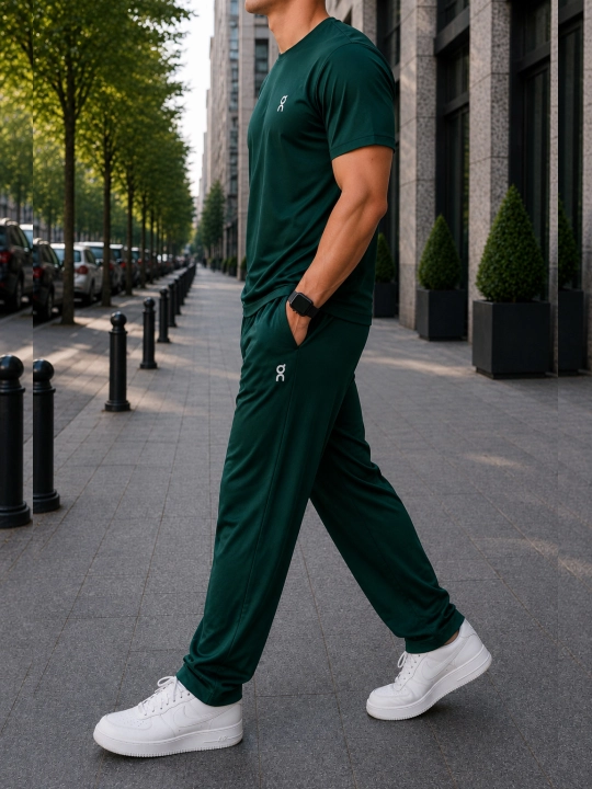 Erkaklar uchun 2 qismli to'plam, futbolka va shim, yoz, kuz, bahorgi  sport kiyimi
