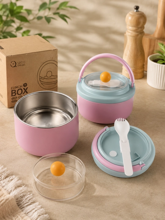 Termos Lunch Box 304 Po'lat Ovqat Idishi, Issiqlikni Saqlovchi Ovqat Konteyneri - 